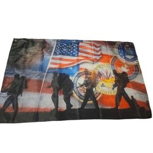 American Flag  Soldiers 3 foot x 5 foot